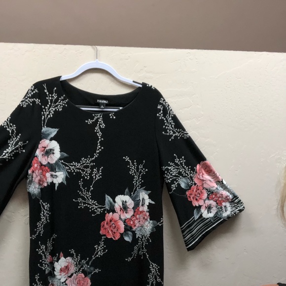 Roz & Ali Black/Pink/White Floral Sheath Dress - Picture 6 of 16